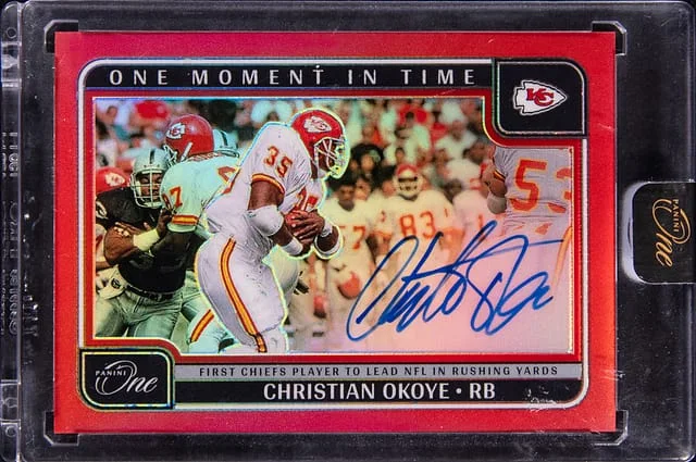 2024 Panini Christian Okoye One Once Moment In Time #394 card image