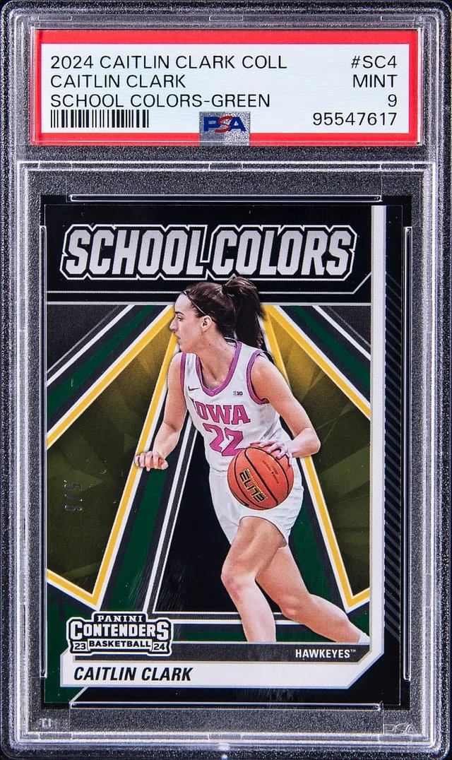 2024 Panini Contenders Caitlin Clark Collection School Colors Green #SC4 card image