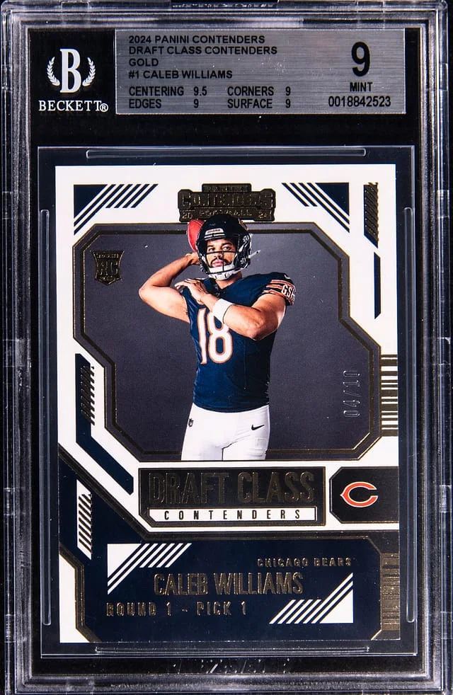 2024 Panini Contenders Caleb Williams Draft Class Contenders Gold #1 card image