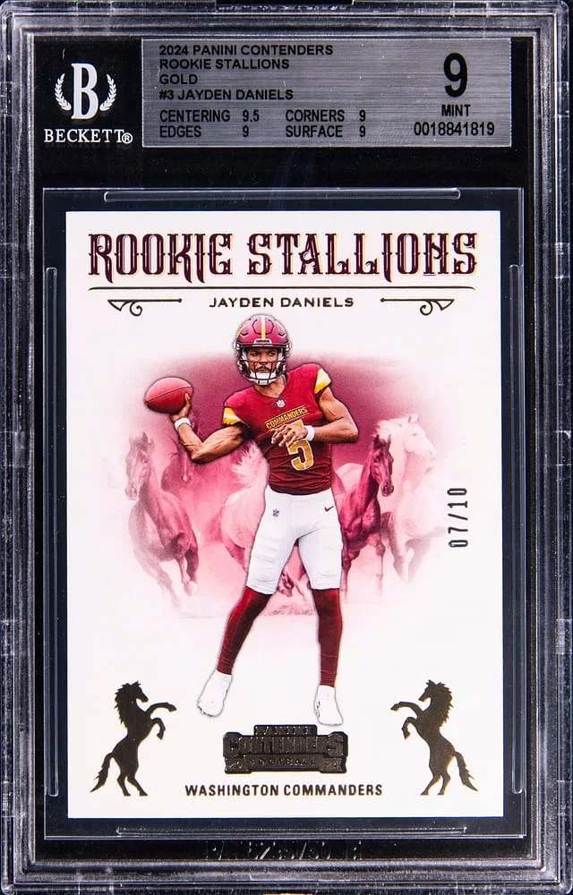 2024 Panini Contenders Jayden Daniels Stallions Gold #3 card image