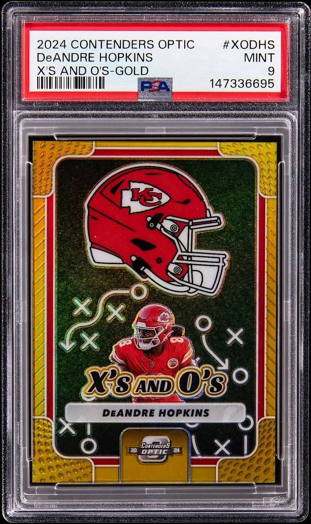 2024 Panini Contenders Optic DeAndre Hopkins X's and O's Gold #XO-DHS card image
