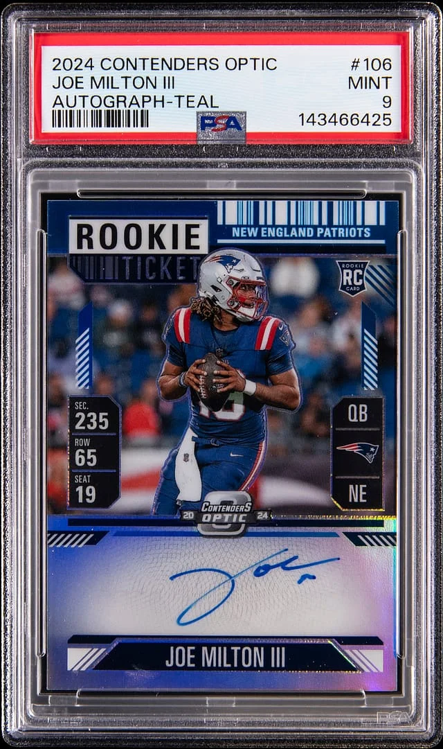 2024 Panini Contenders Optic Joe Milton III Autograph Red #106 card image