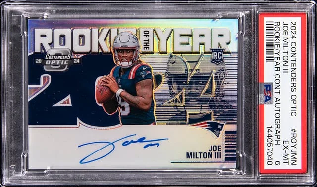 2024 Panini Contenders Optic Joe Milton III Of The Year Contenders Autographs #ROY-JMN card image
