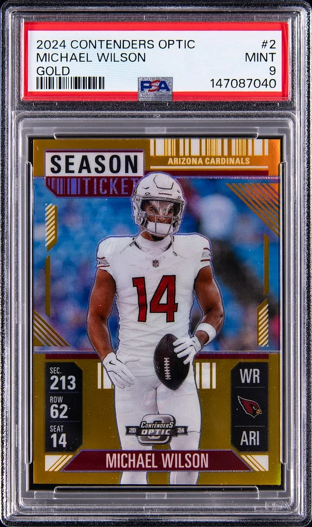 2024 Panini Contenders Optic Michael Wilson Gold #2 card image