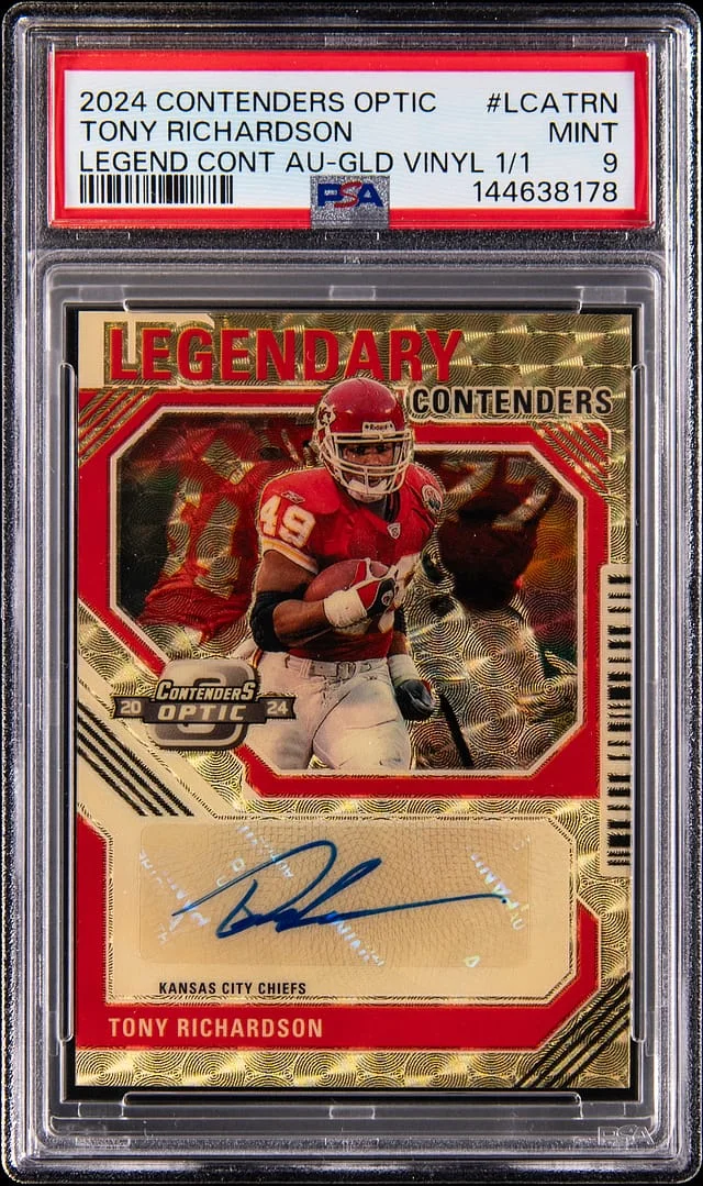 2024 Panini Contenders Optic Tony Richardson Legendary Contenders Autograph Gold Vinyl #LCA-TRN card image