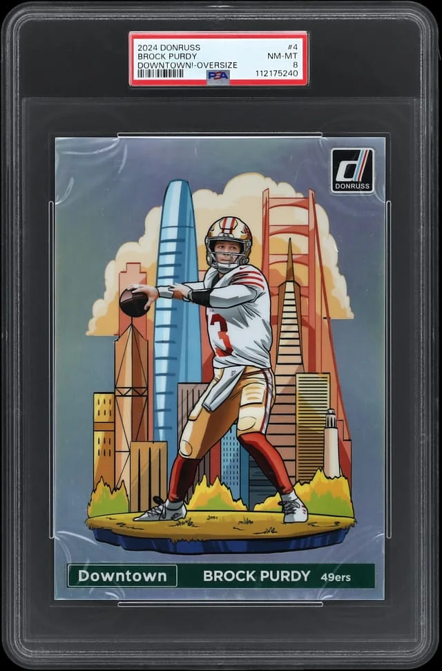 2024 Panini Donruss Brock Purdy Downtown! Oversized #4 card image