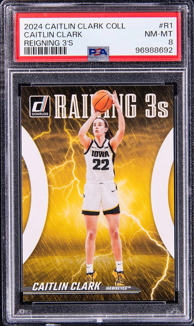 2024 Panini Donruss Caitlin Clark Collection Reigning 3's #R1 card image