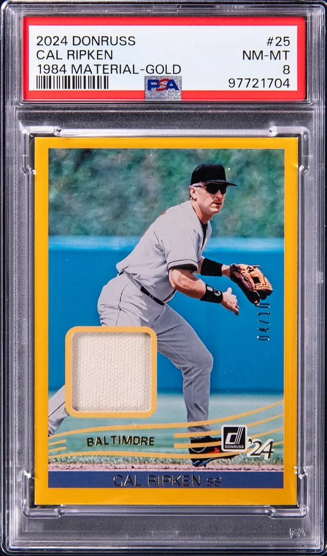 2024 Panini Donruss Cal Ripken Jr. 1984 Material Gold #25 card image