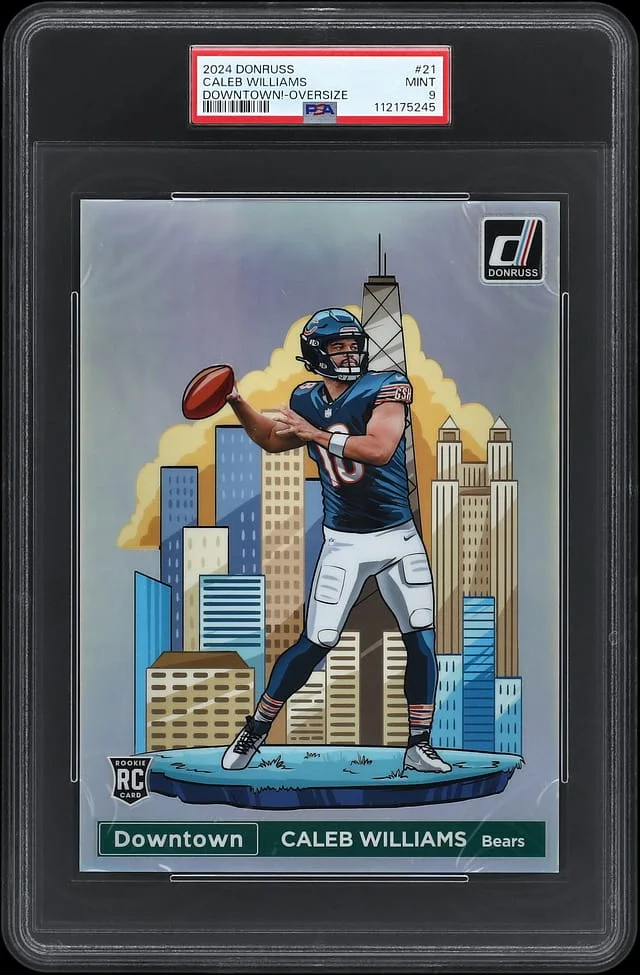 2024 Panini Donruss Caleb Williams Downtown! Oversized #21 card image