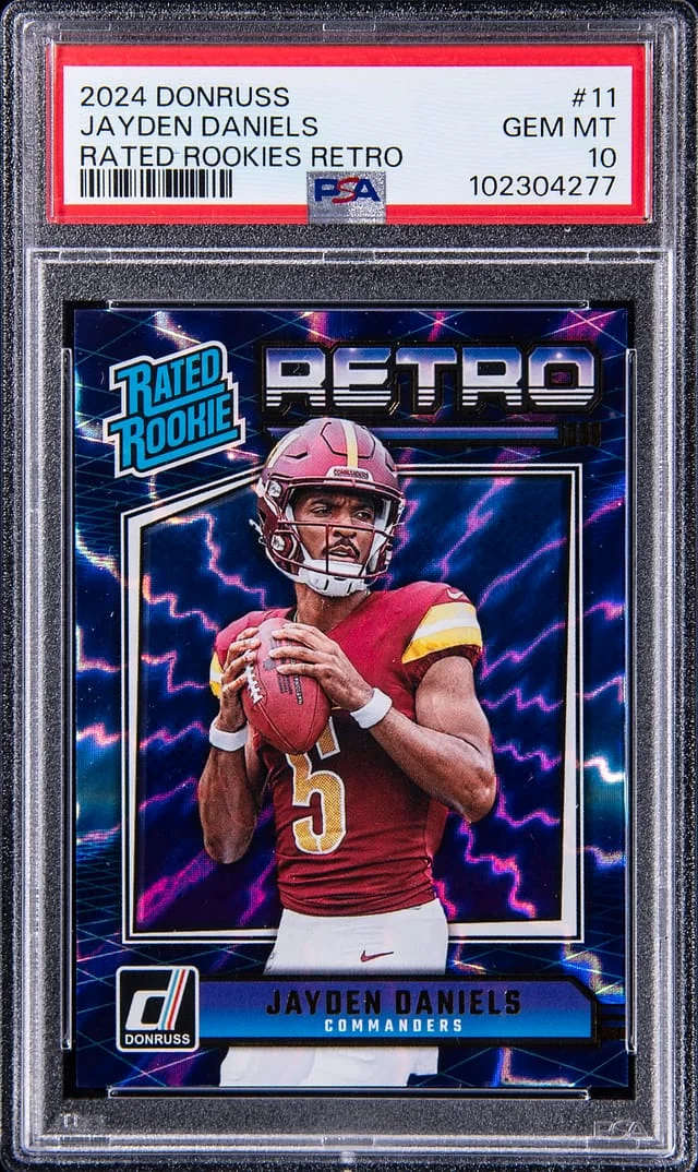 2024 Panini Donruss Jayden Daniels Rated Retro #11 card image