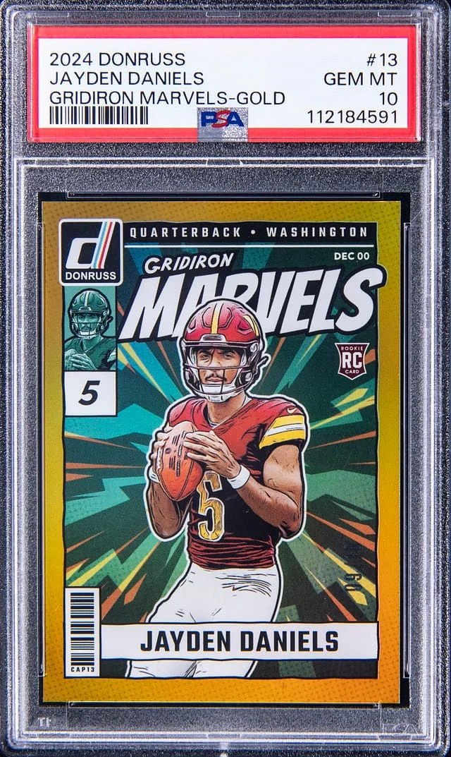 2024 Panini Donruss Jayden Daniels Gridiron Marvels Gold #13 card image