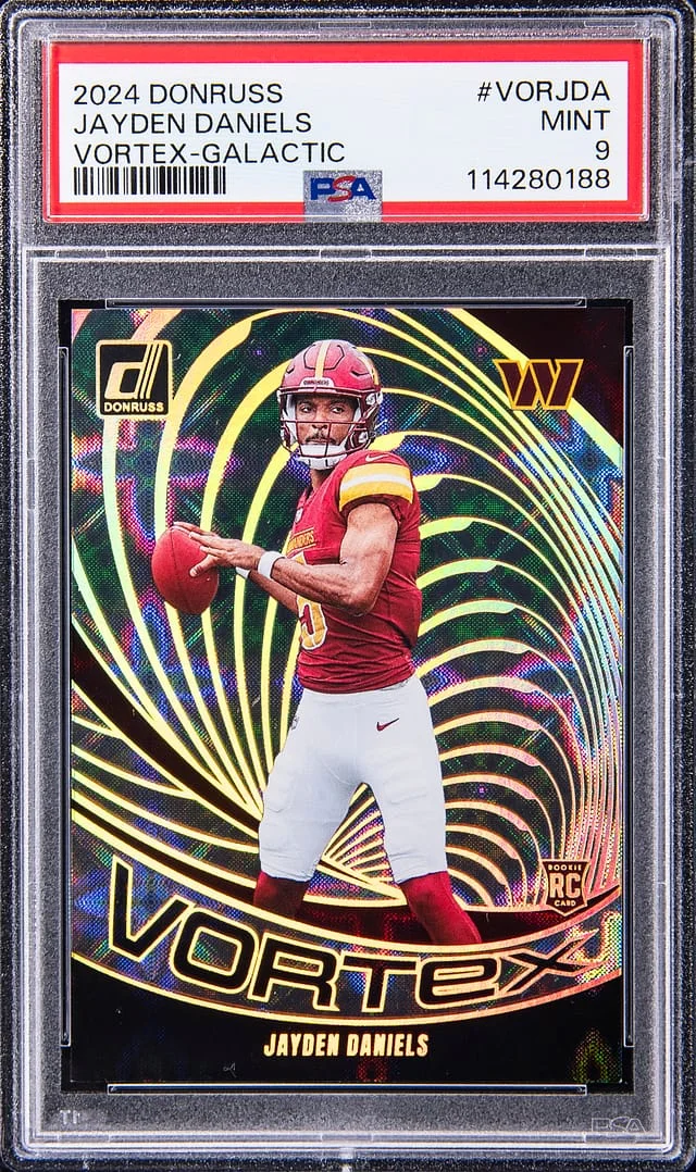 2024 Panini Donruss Jayden Daniels Vortex Galactic #VGR-JDA card image