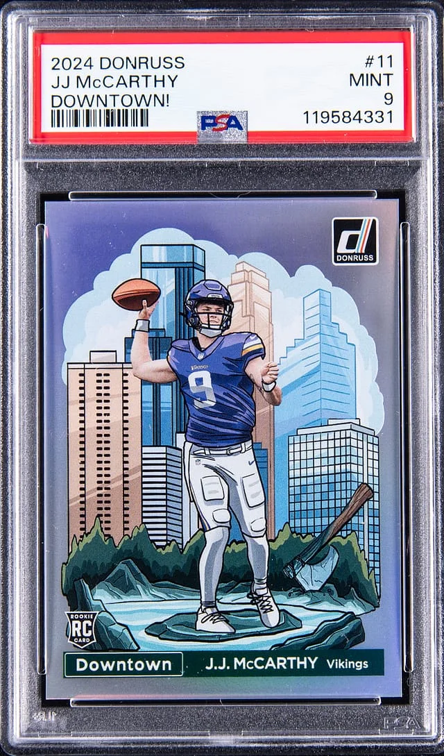2024 Panini Donruss J.J. McCarthy Downtown! #11 card image