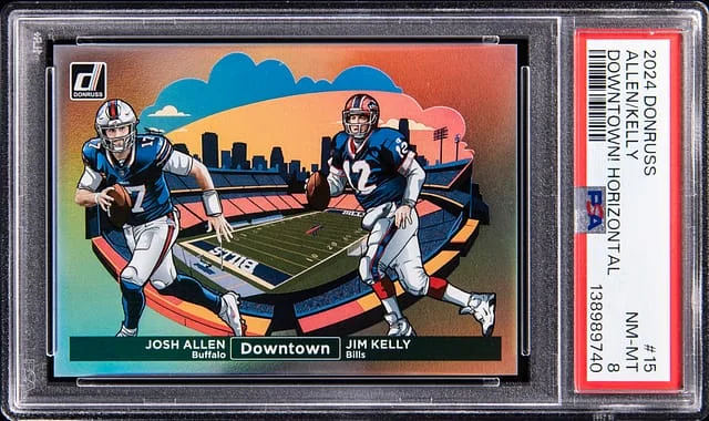2024 Panini Donruss Josh Allen/Jim Kelly Downtown! Horizontal #15 card image