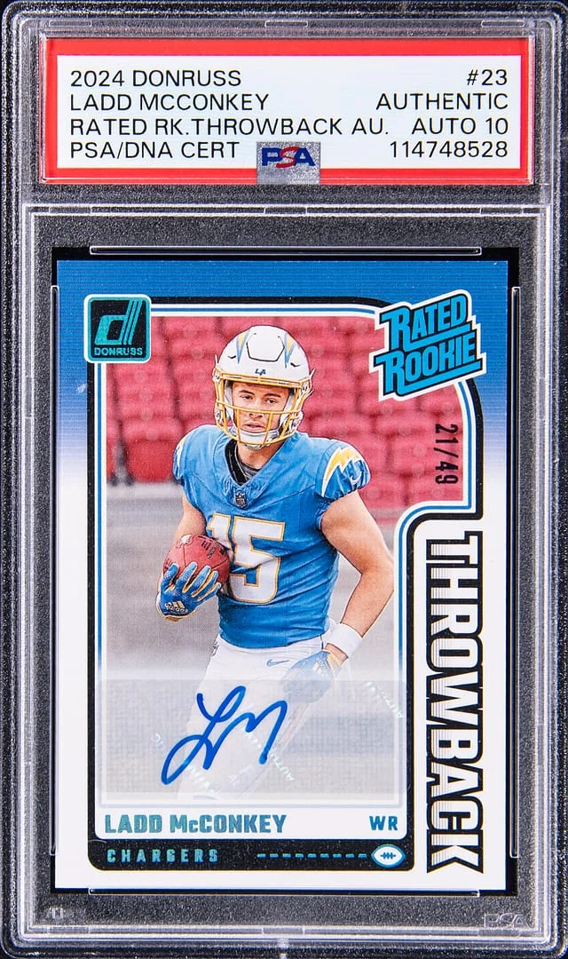 2024 Panini Donruss Ladd McC\onkey Rated Throwback Autograph #23 card image