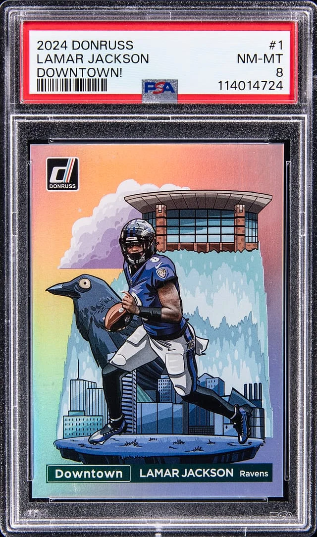 2024 Panini Donruss Lamar Jackson Downtown! #1 card image