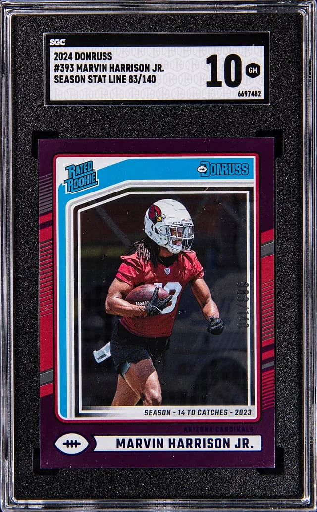 2024 Panini Donruss Marvin Harrison Jr. Season Stat Line #393 card image