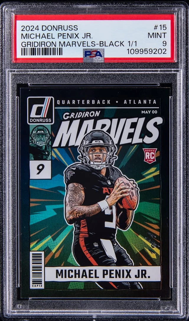 2024 Panini Donruss Michael Penix Jr. Gridiron Marvels Black #15 card image