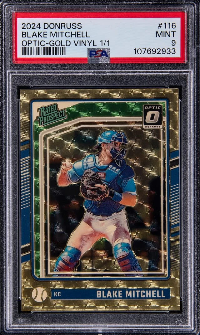 2024 Panini Donruss Optic Blake Mitchell Gold Vinyl #116 card image
