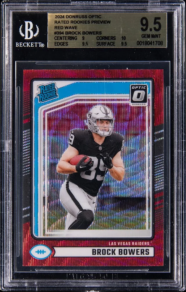 2024 Panini Donruss Optic Brock Bowers Preview Pink Prizm #394 card image
