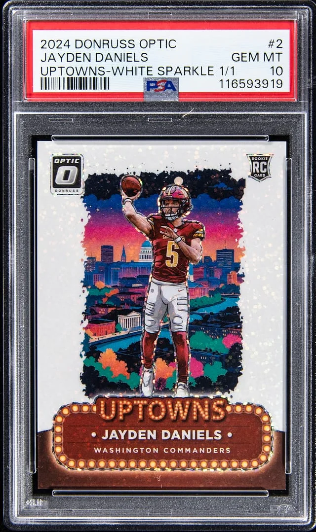 2024 Panini Donruss Optic Jayden Daniels Passing Grade Gold #2 card image