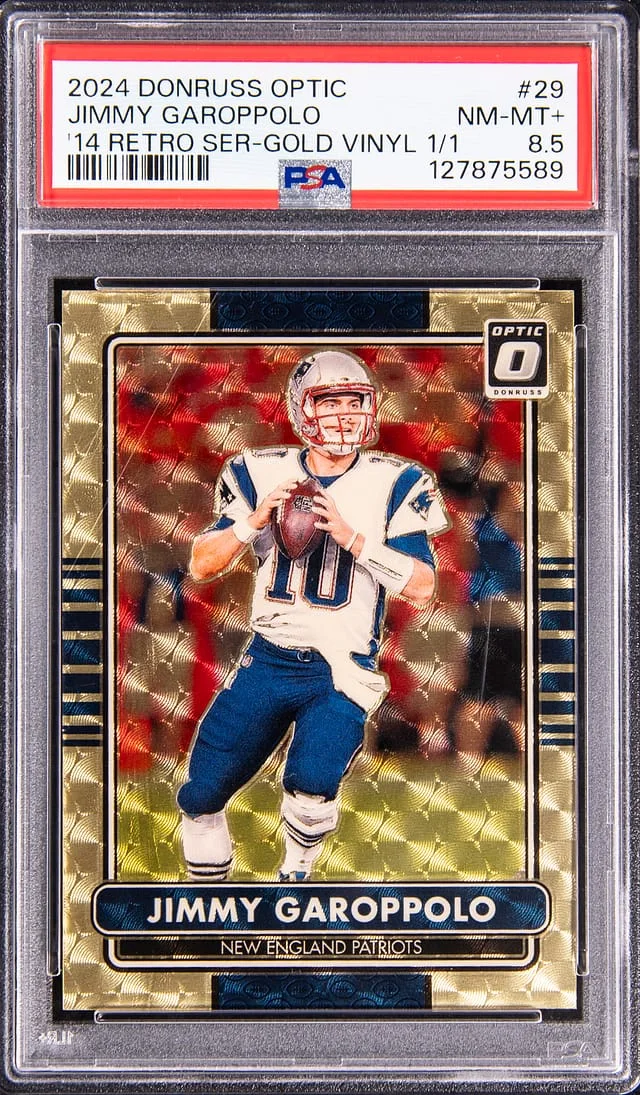 2024 Panini Donruss Optic Jimmy Garoppolo 14 Retro Series Gold Vinyl #29 card image