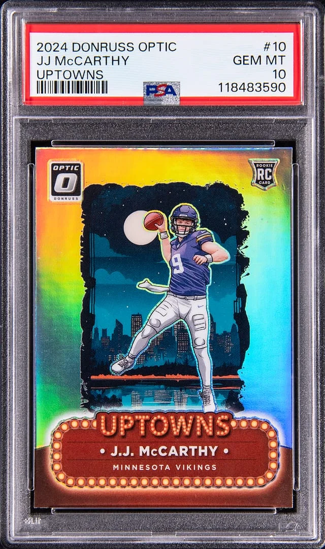 2024 Panini Donruss Optic J.J. McCarthy Uptowns #10 card image