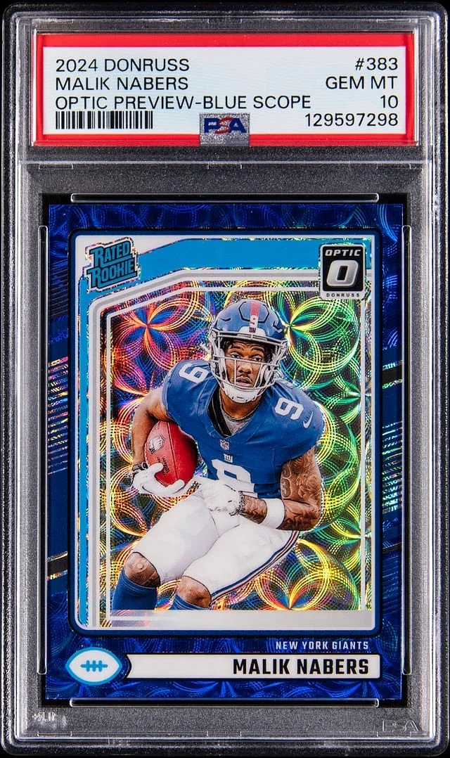 2024 Panini Donruss Optic Malik Nabers Preview-Red Pandora #383 card image