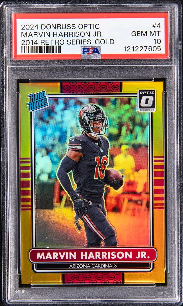 2024 Panini Donruss Optic Marvin Harrison Jr. 2014 Retro Series Gold #4 card image