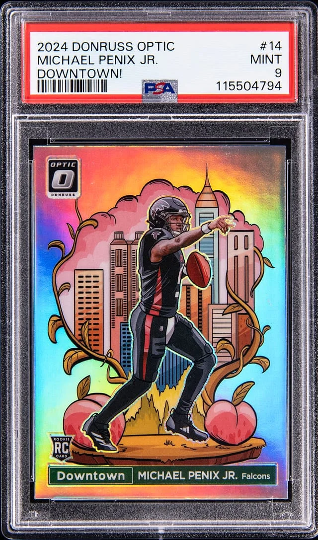 2024 Panini Donruss Optic Michael Penix Jr. Downtown! #14 card image