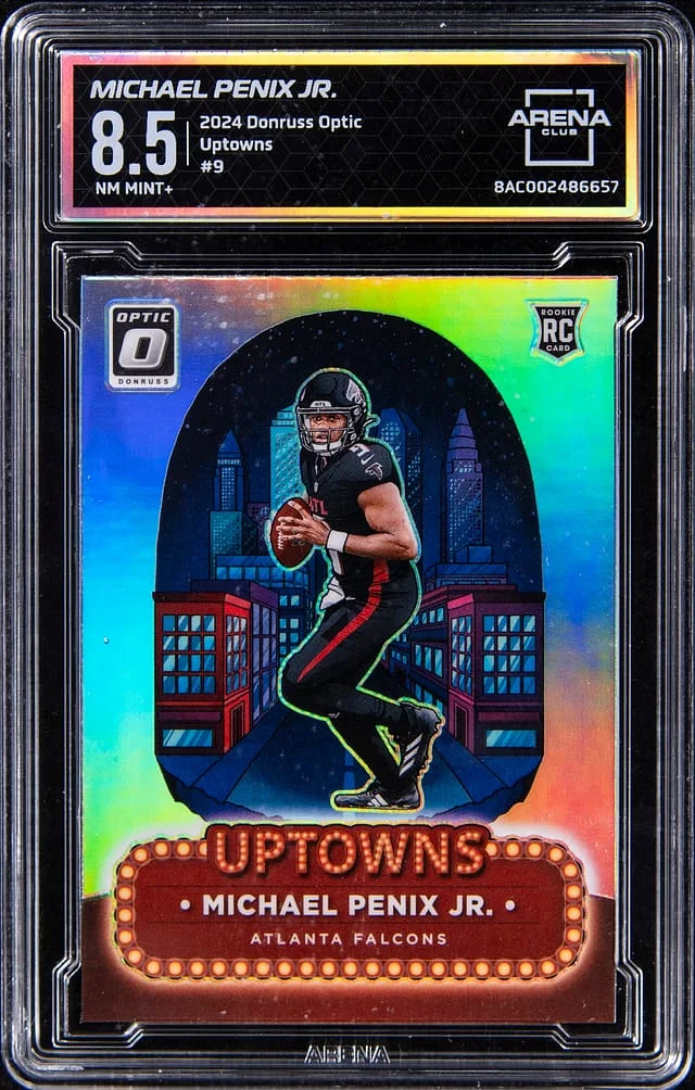 2024 Panini Donruss Optic Michael Penix Jr. - Arena Club NM MINT+ 8.5 Uptowns #9 card image