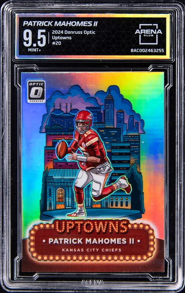 2024 Panini Donruss Optic Patrick Mahomes II - Arena Club MINT+ 9.5 Uptowns #20 card image
