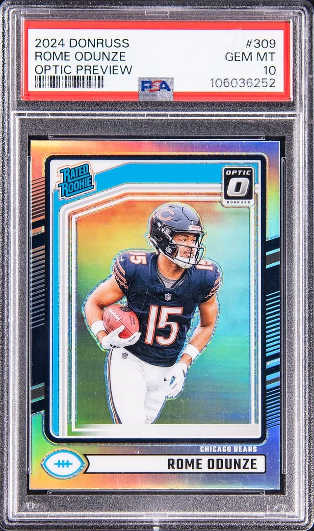 2024 Panini Donruss Optic Rome Odunze Optic Preview #309 card image