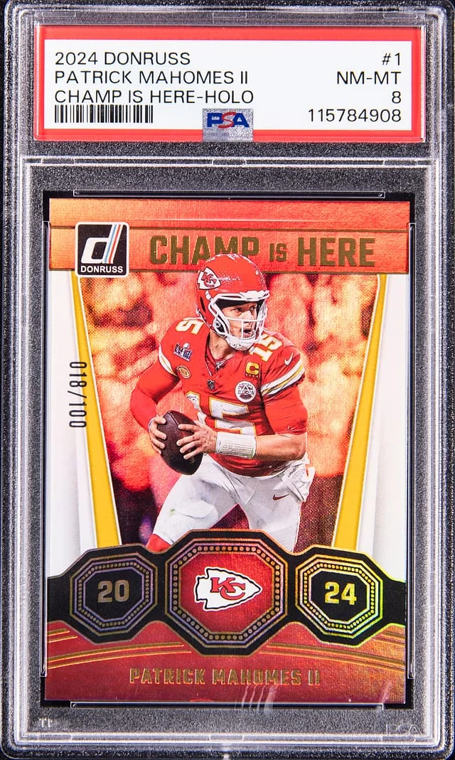 2024 Panini Donruss Patrick Mahomes II Champ Is Here #1 card image