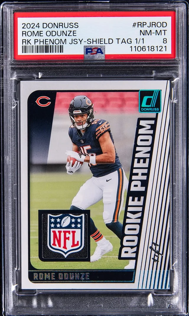 2024 Panini Donruss Rome Odunze Shield Phenom #RPJ-ROD card image