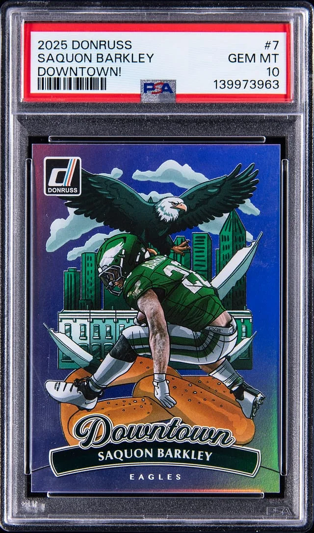 2024 Panini Donruss Saquon Barkley Downtown! #7 card image