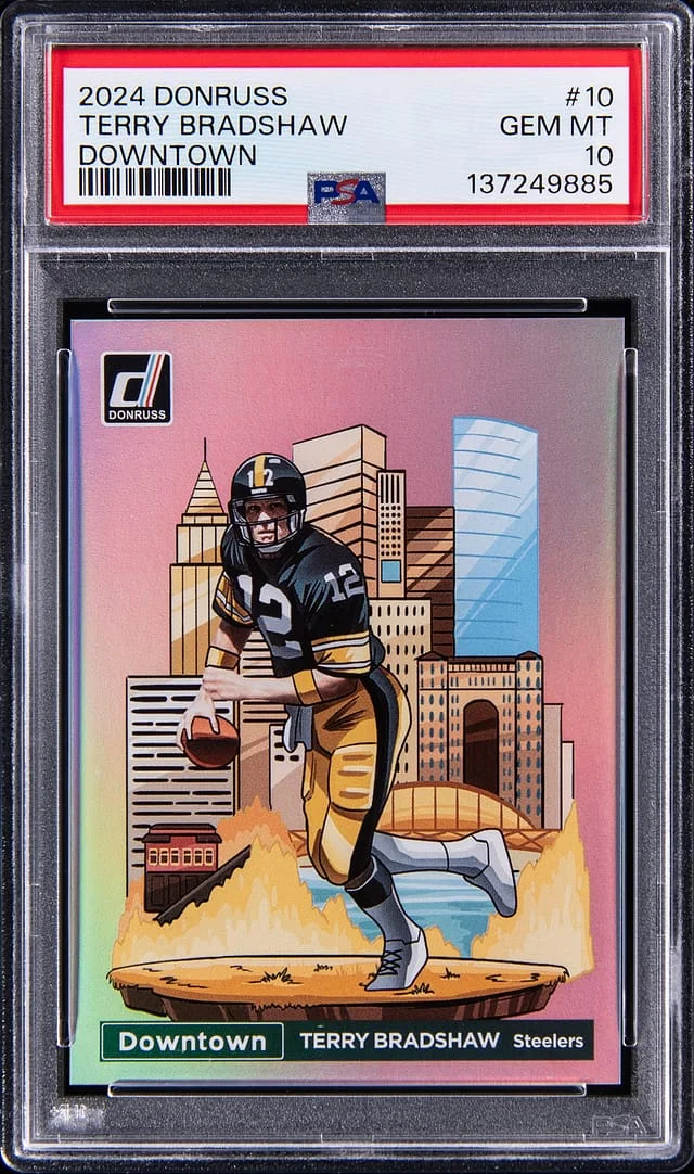 2024 Panini Donruss Terry Bradshaw Downtown #10 card image
