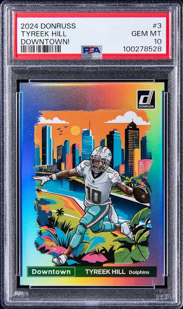 2024 Panini Donruss Tyreek Hill Downtown #3 card image