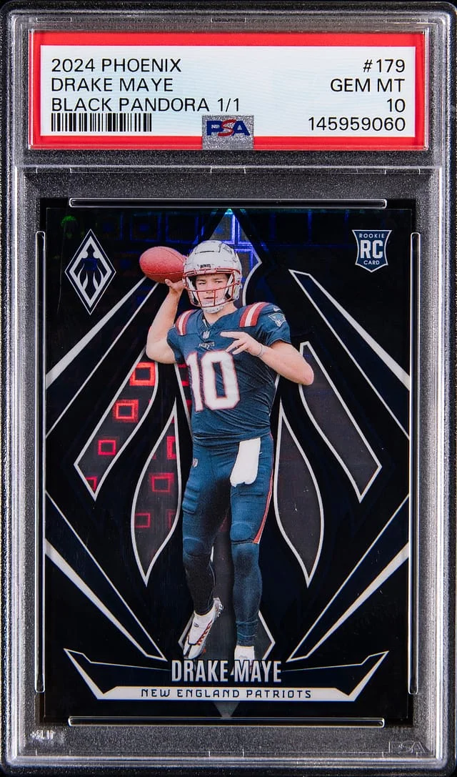 2024 Panini Drake Maye Phoenix Black Pandora #179 card image