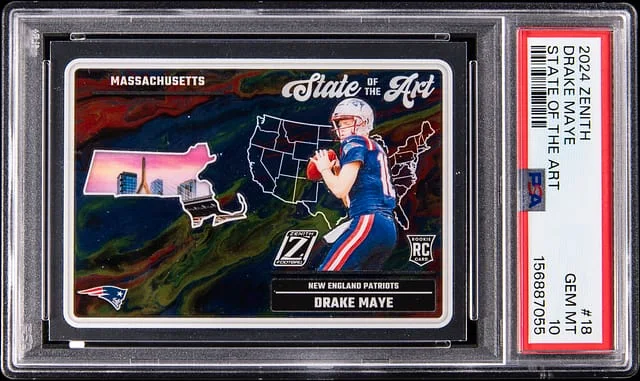 2024 Panini Drake Maye Zenith State of the Art #18 card image