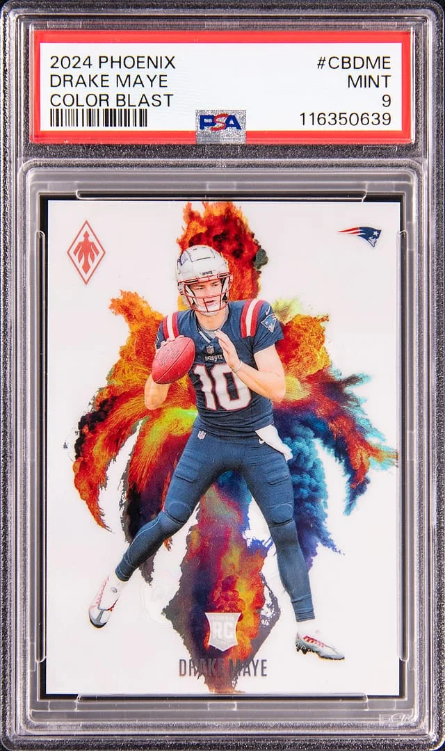 2024 Panini Drake Maye Phoenix Color Blast #CB-DME card image