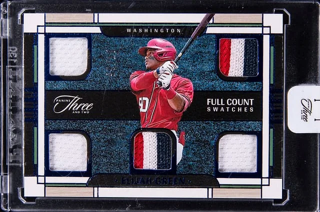 2024 Panini Elijah Green Patch - Panini Encased Three and Two Full Count Swatches #FCS-EG card image