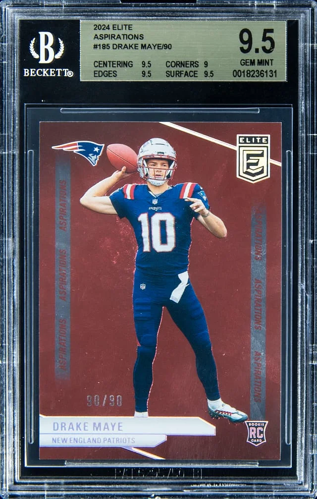 2024 Panini Elite Drake Maye Aspirations #185 card image