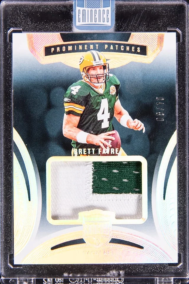 2024 Panini Eminence Brett Favre Prominent Patches #PP-BFE card image