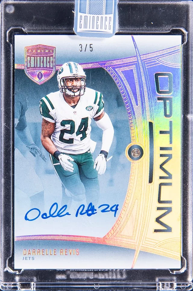 2024 Panini Eminence Darrelle Revis Optimum Gold #ODA-DRS card image