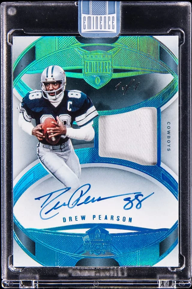 2024 Panini Eminence Drew Pearson - Eminence Encased Hall of Fame Patch Autographs #HOFA-DPN card image