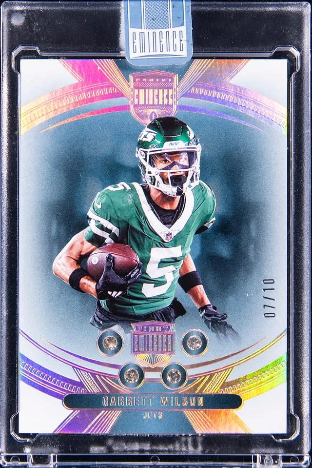 2024 Panini Eminence Garrett Wilson - Panini Encased Quad Diamond Gold #FE-GWN card image