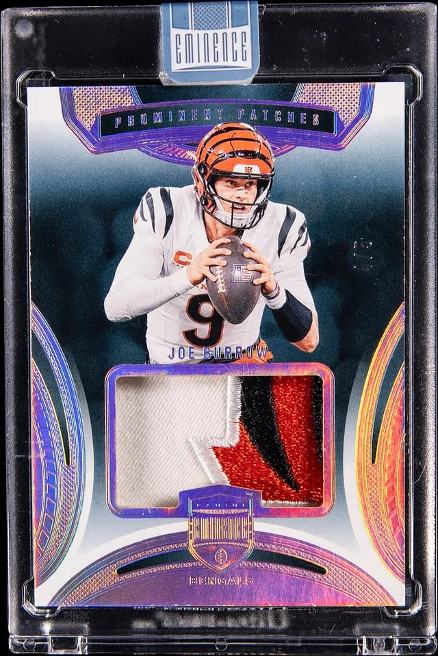 2024 Panini Eminence Joe Burrow Prominent Patches Logos #PP-JBW card image