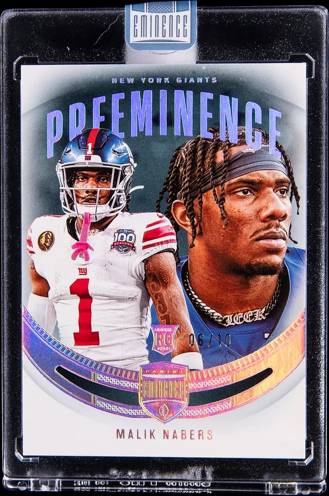 2024 Panini Eminence Malik Nabers - Panini Encased Preeminence #P-MNS card image
