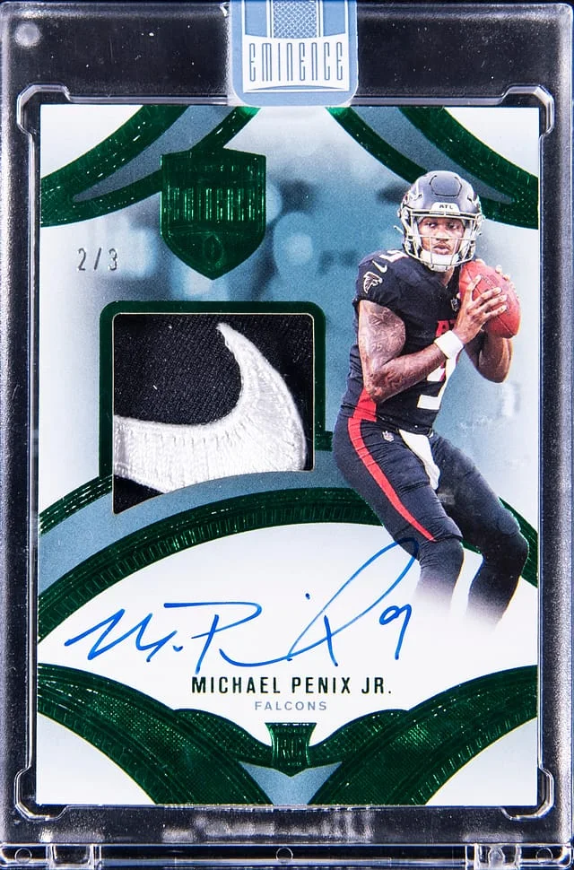 2024 Panini Eminence Michael Penix Jr. Emerald #RPA-MPJ card image